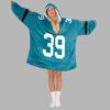 Cam Little 39 Jacksonville Football Unisex Blanket Hoodie 2