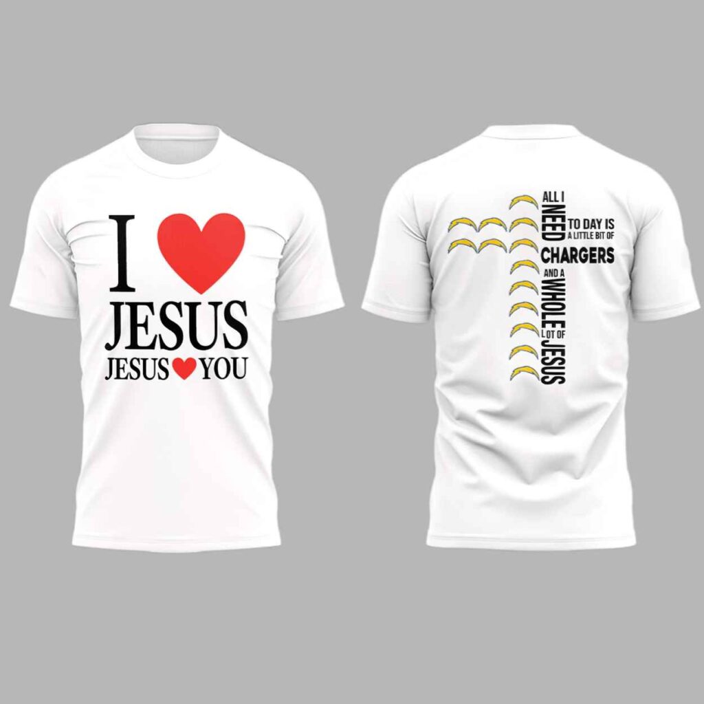 Chargers I Love Jesus Shirt 1