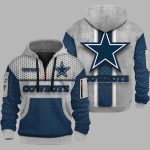 Cowboys Personalization 3D Half-zip Hoodie