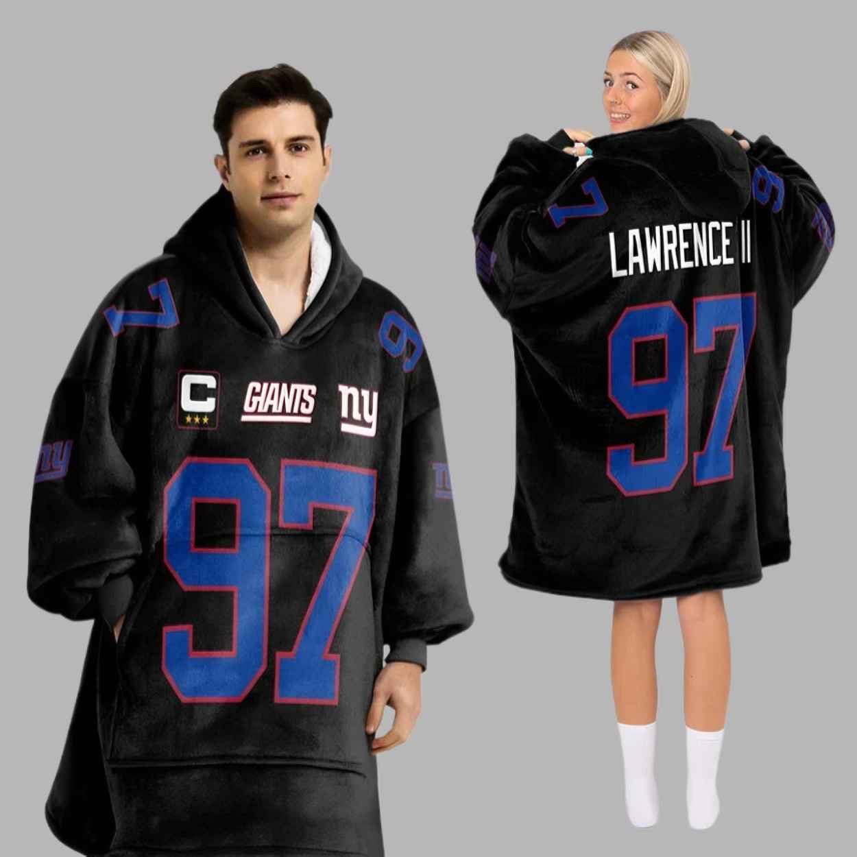Dexter Lawrence II 97 New York G Football Unisex Blanket Hoodie 1 Dexter Lawrence II 97 New York G Football Unisex Blanket Hoodie 1