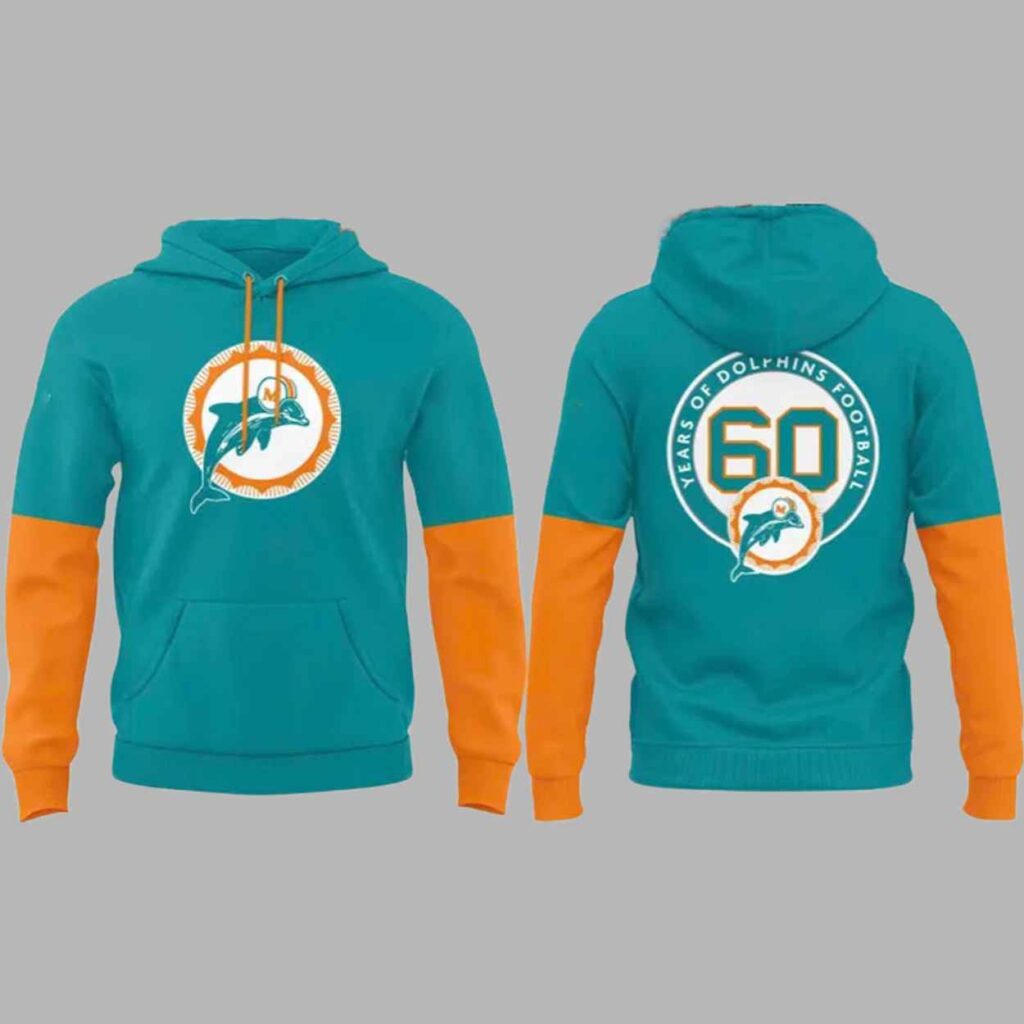 Dolphins 60th Anniversary Celebration Hoodie 2