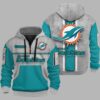 Dolphins Personalization 3D Half zip Hoodie 2