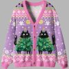 Funny Black Cat in Tree Ugly Cardigan Sweater 4 Funny Black Cat in Tree Ugly Cardigan Sweater