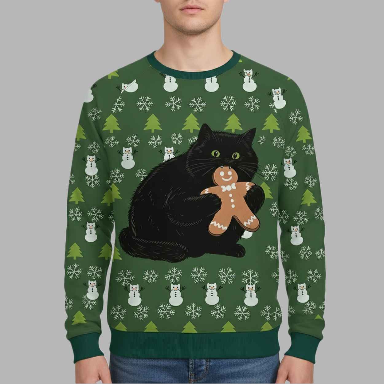 Gingerbread Cat Christmas Ugly Sweater 2 Gingerbread Cat Christmas Ugly Sweater 2