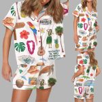 Hawaii Planner Satin Pajama Set