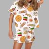 Italian Cookies Desserts Silky Satin Pajama Set 4