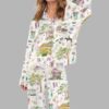 Mardi Gras Parade Silky Satin Pajama Set 1