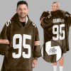 Myles Garrett 95 Cleveland Football Unisex Blanket Hoodie 4 Myles Garrett 95 Cleveland Football Unisex Blanket Hoodie 1