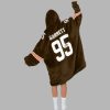Myles Garrett 95 Cleveland Football Unisex Blanket Hoodie 3