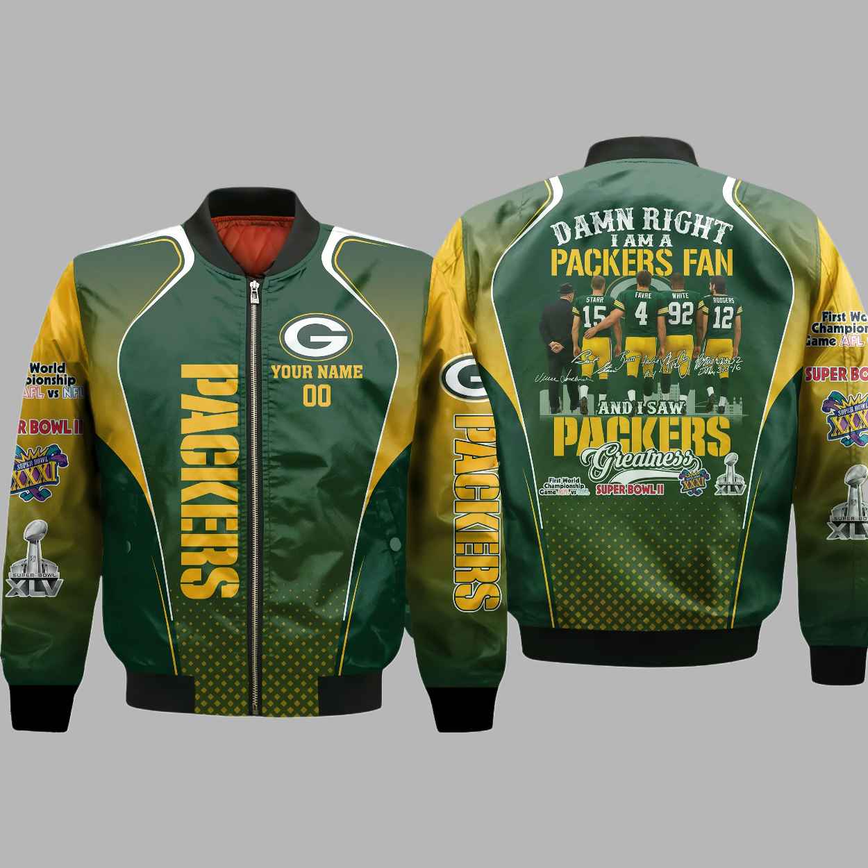 Packers Damn Right Custom Name Jacket 2 Packers Damn Right Custom Name Jacket 1