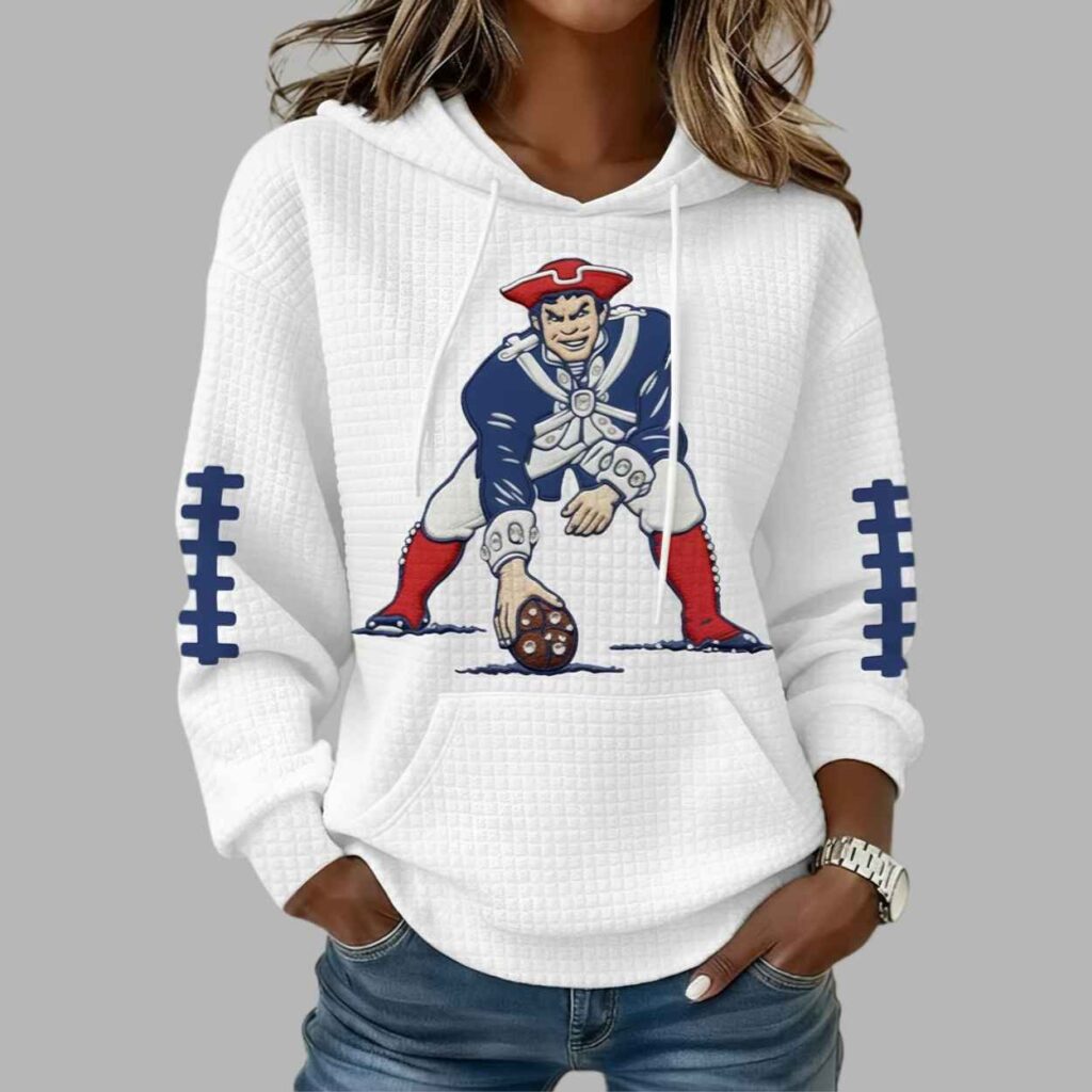 Pat Patriots Football Waffle Hoodie 2