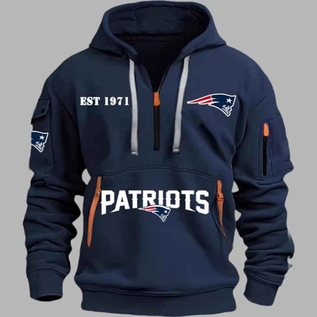 Patriots EST 1971 Quarter Zip Hoodie 2