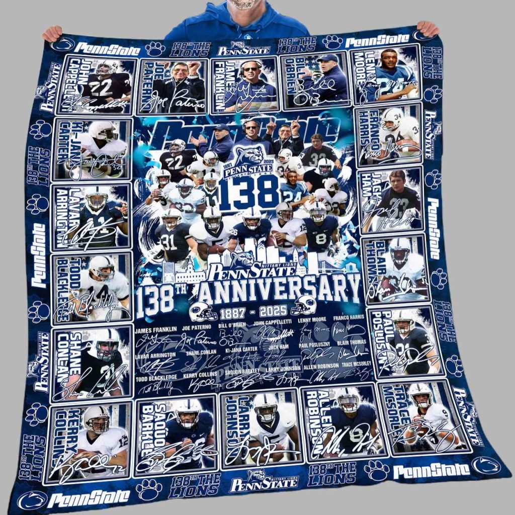 Penn State Nittany Lions 138th Anniversary Blanket 2