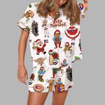 Puerto Rican Christmas Silky Satin Pajama Set