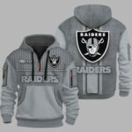 Raiders Personalization 3D Half-zip Hoodie