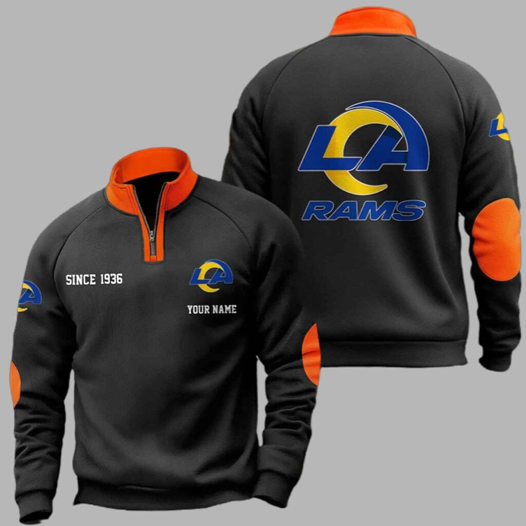 Rams Since 1936 Quarter Collared Sweatshirt 2