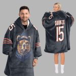 Rome Odunze Chicago Football Unisex Blanket Hoodie