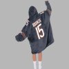 Rome Odunze Chicago Football Unisex Blanket Hoodie 3