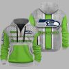 Seahawks Personalization 3D Half zip Hoodie 1