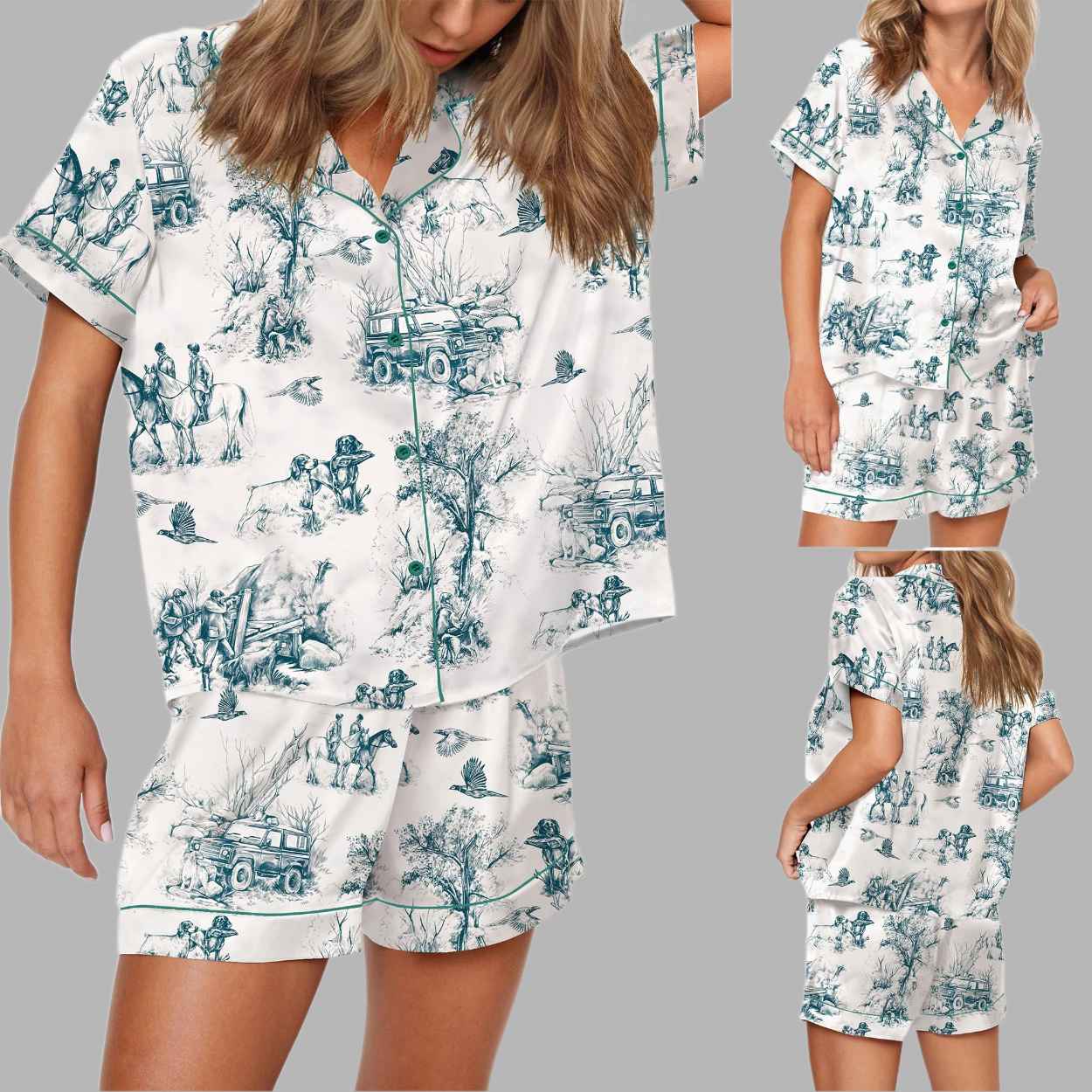 Shooting Silky Satin Pajama Set 2 Shooting Silky Satin Pajama Set 2