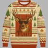 Smoking Deer Hunter Christmas Ugly Sweater 5 Smoking Deer Hunter Christmas Ugly Sweater 1