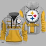 Steelers Personalization 3D Half-zip Hoodie