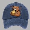 Unisex Bears Eating Cheese Football Lover Print Hat