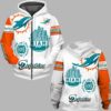 Unisex Dolphins Printed Bold Zip Hoodie Set 2
