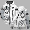Unisex Raiders Printed Bold Zip Hoodie Set 1