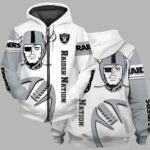 Unisex Raiders Printed Bold Zip Hoodie Set