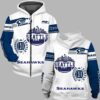 Unisex Seahawks Printed Bold Zip Hoodie Set 1