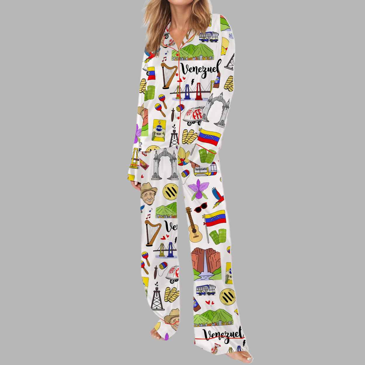 Venezuela Silky Satin Pajama Set 2 Venezuela Silky Satin Pajama Set 2