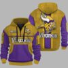 Vikings Personalization 3D Half zip Hoodie 1