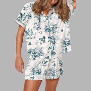 Shooting Silky Satin Pajama Set 1