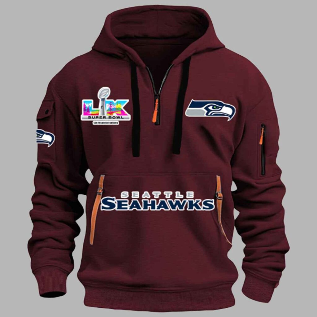 2025 Seahawks LX Quarter Zip Hoodie 3