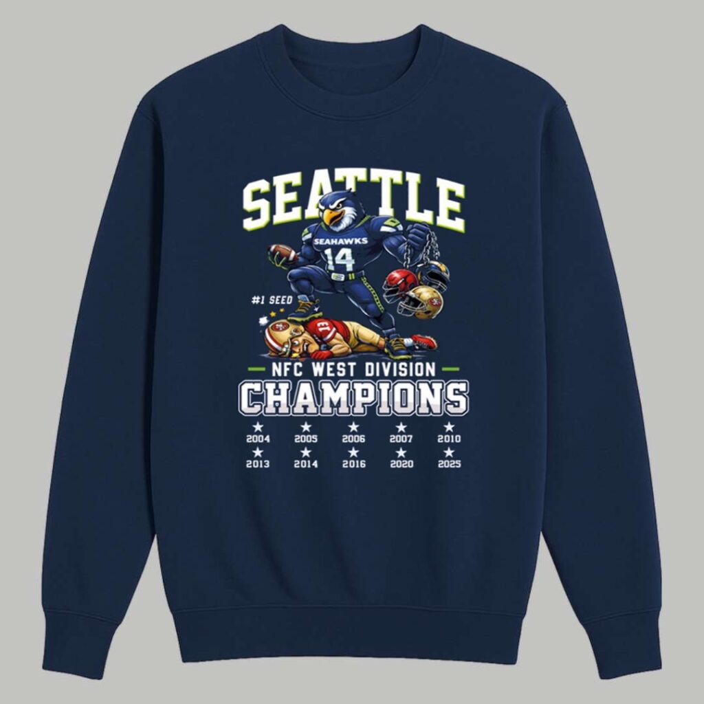 2025 Seahawks NFC West Division Champions Shirt 3