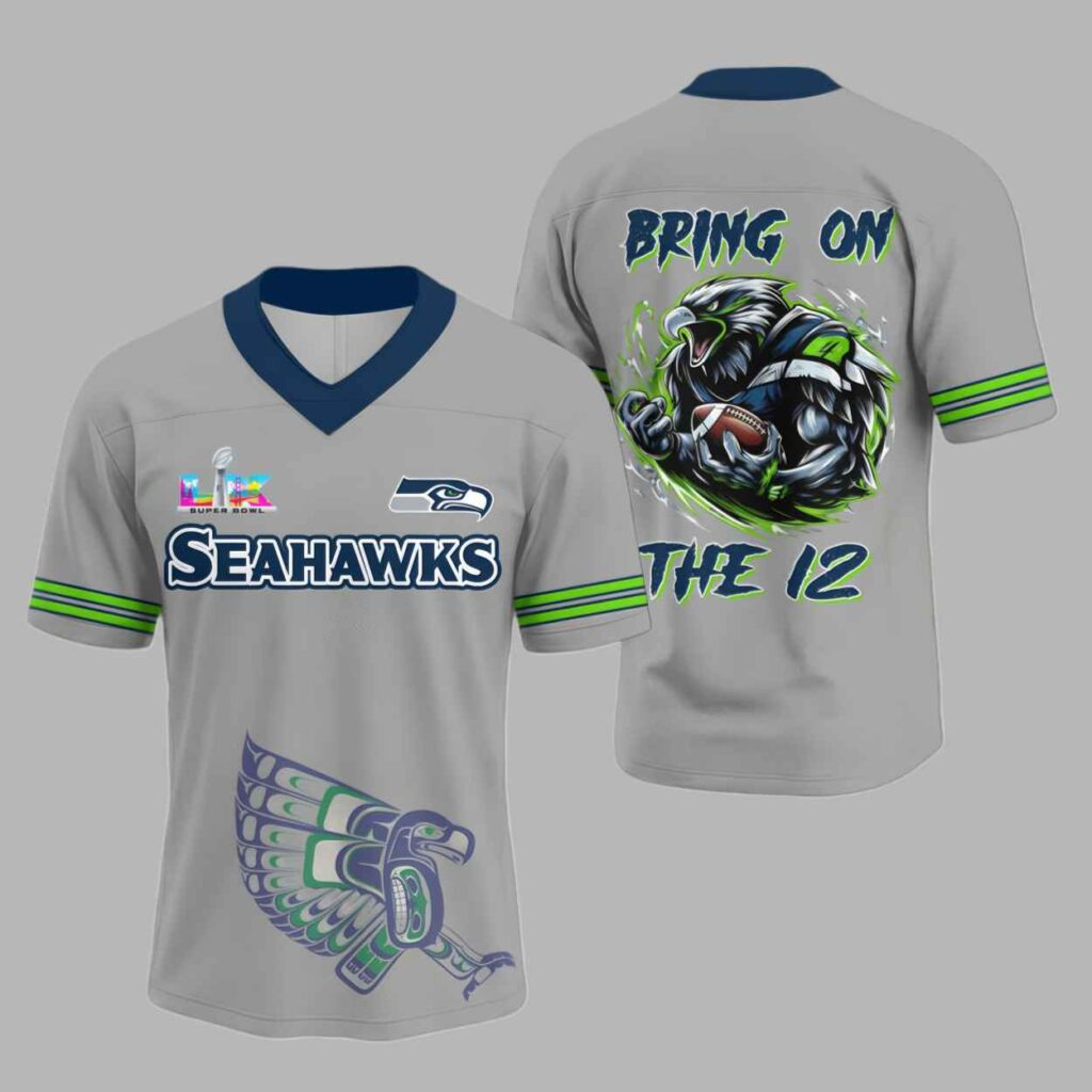 2025 Seahawks SB LX Baseball Jersey 2