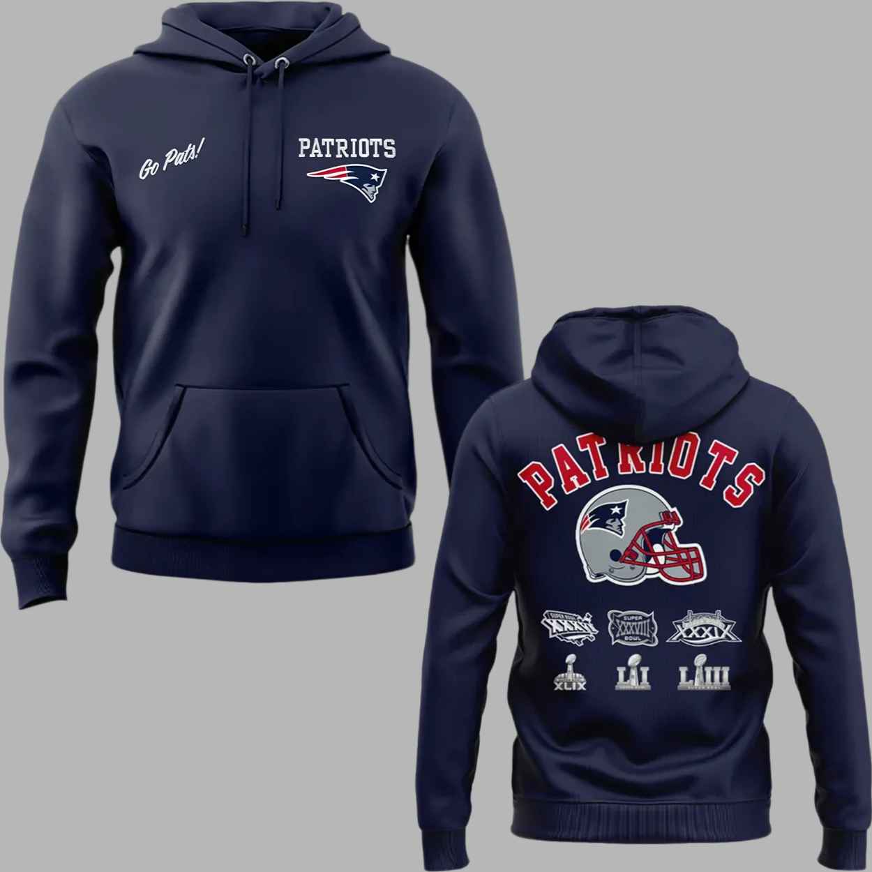 2026 Patriots Navy Blue Hoodie 2 2026 Patriots Navy Blue Hoodie 2
