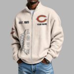 Bears EST 1920 Waffle Half Zip Sweatshirt