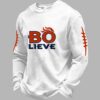 Broncos Bo Lieve Waffle Knit Long Sleeve Crewneck T-Shirt 10 Broncos Bo Lieve Waffle Knit Long Sleeve Crewneck T Shirt 1