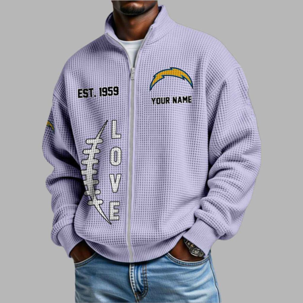 Chargers EST 1959 Waffle Half Zip Sweatshirt 3