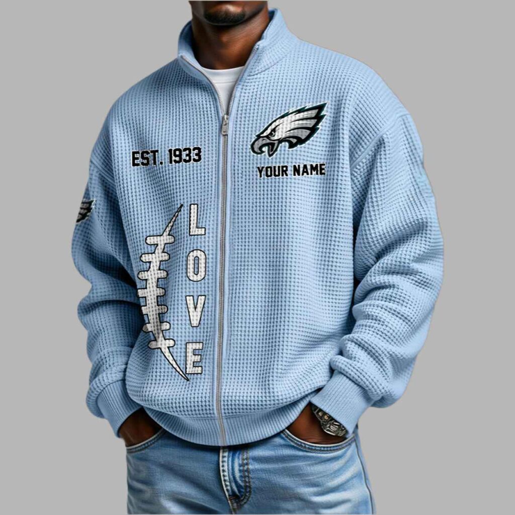 Eagles EST 1933 Waffle Half Zip Sweatshirt 3