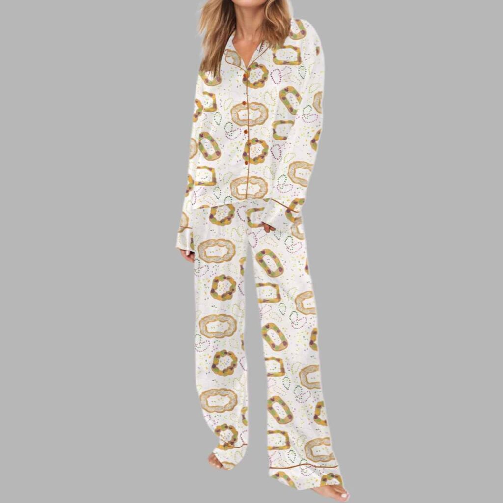 King Cake Silky Satin Pajama Set 2