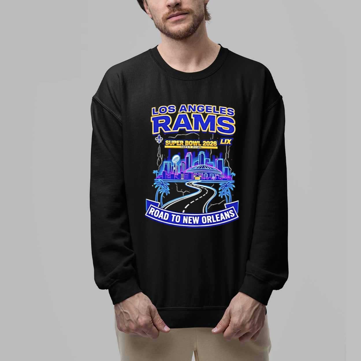 La Rams Road To New Orleans SB 2026 Fan Shirt 2 La Rams Road To New Orleans SB 2026 Fan Shirt 2