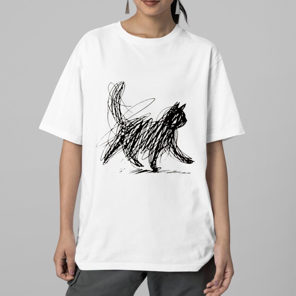 Minimalist Cat Shirt 2