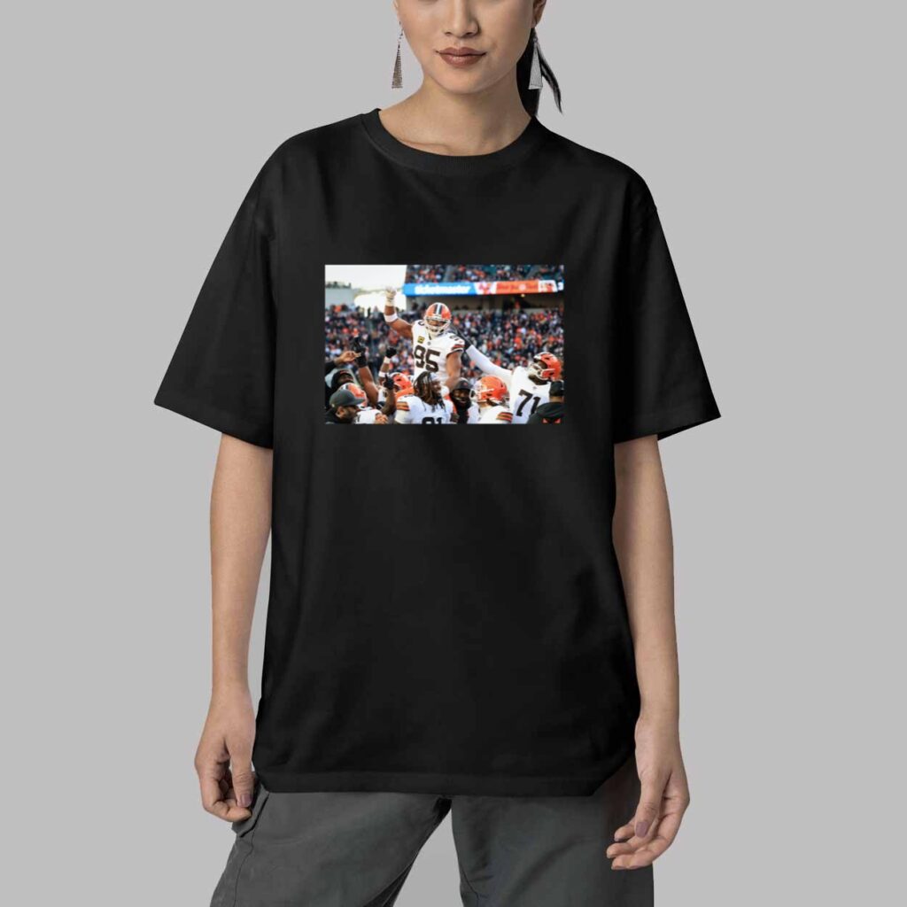 Myles Garrett Sacks Record Celebration Shirt 5