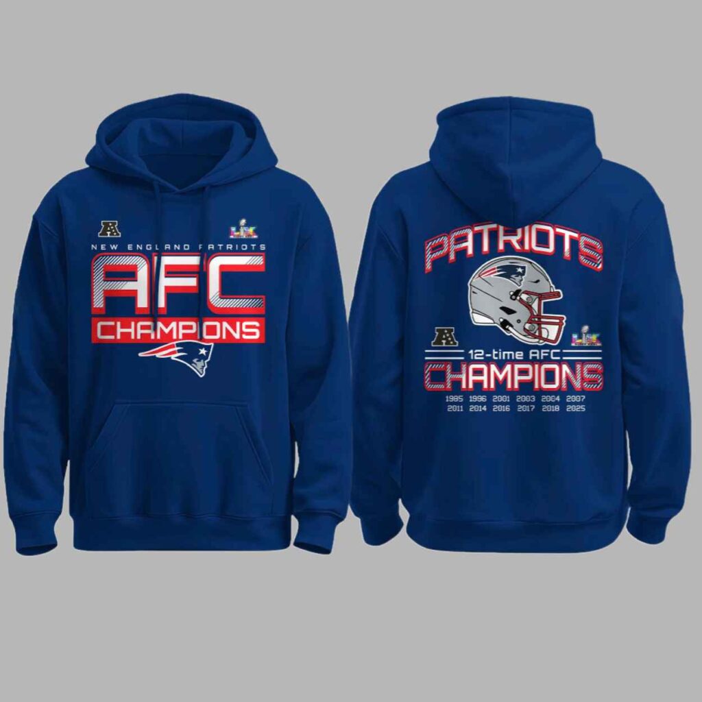 New England Patriots 2025 AFC Champions T shirt 2 New England Patriots 2025 AFC Champions T shirt 2