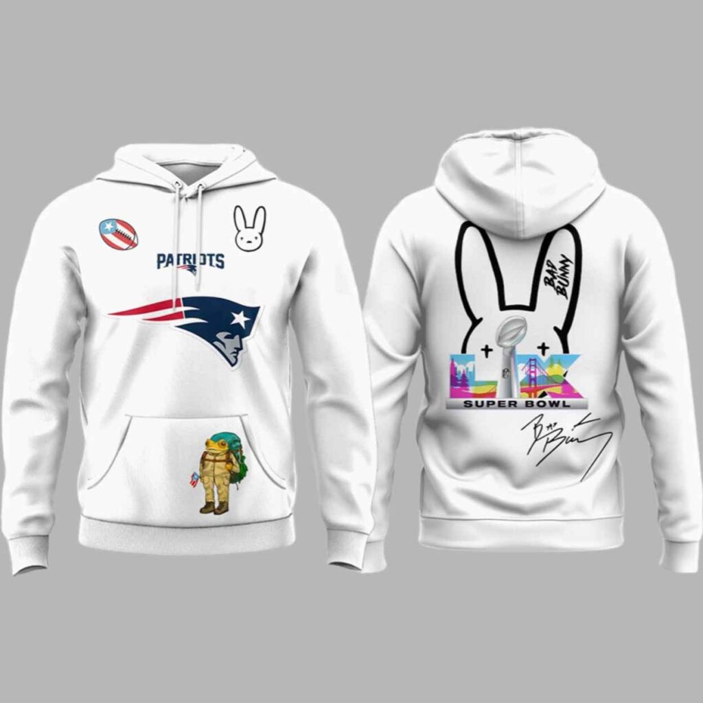 New England Patriots x Bad Bunny S Bowl LX Hoodie 2