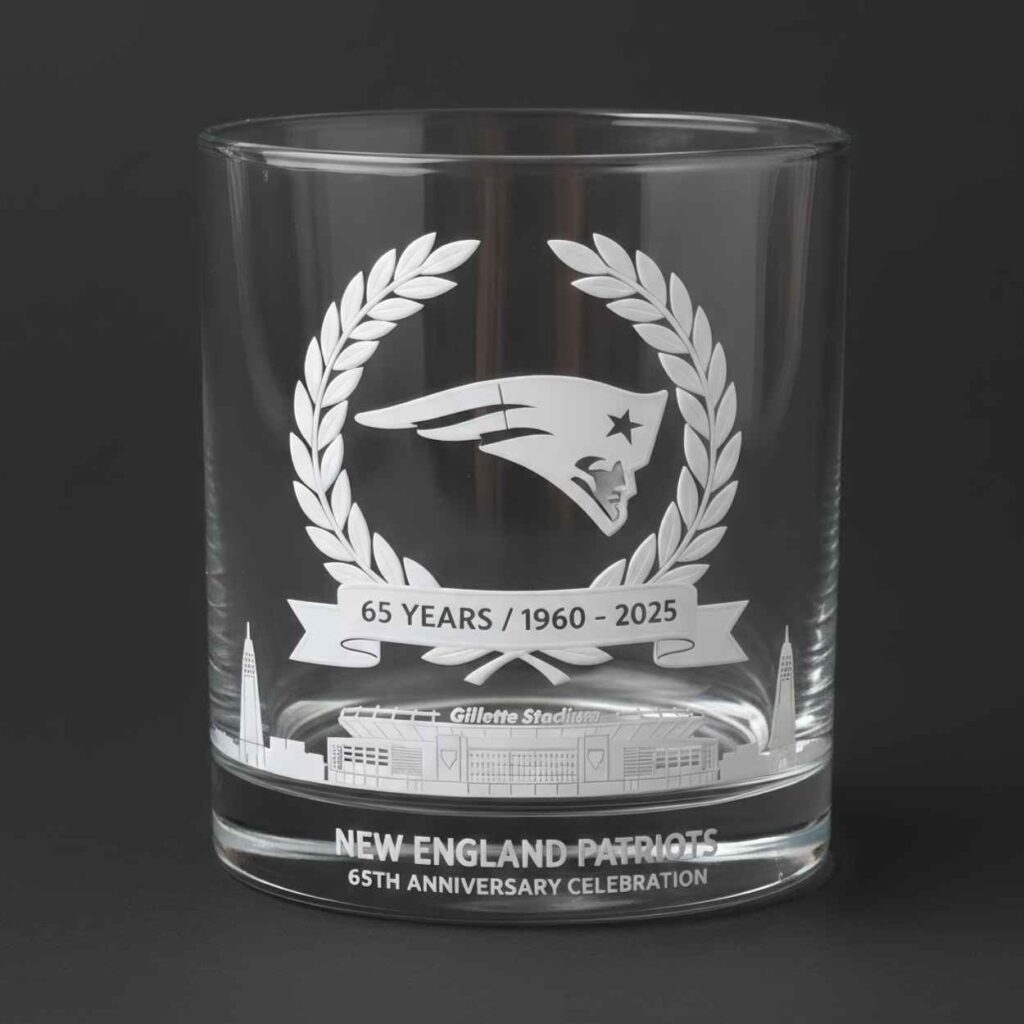Patriots 65Th Anniversary Whiskey Glass 1