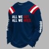 Patriots All We Got All We Need Waffle Long Sleeve T-Shirt 3 Patriots All We Got All We Need Waffle Long Sleeve T Shirt 2